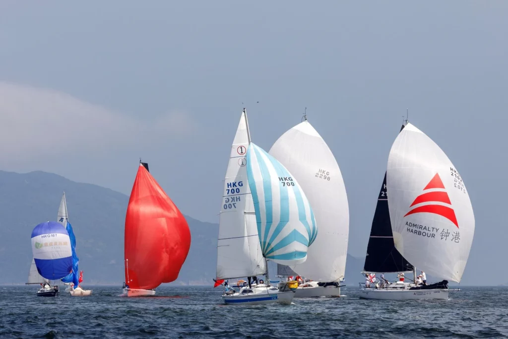 J/109 Whiskey Jack leading fleet during Nations’ Cup pursuit race